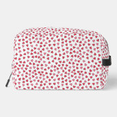 Niedliches rosa und rotes Herz-Muster Waschbeutel (Rückseite)