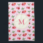 Niedliches rosa und rotes Kirchenmuster Benutzerde Geschirrtuch<br><div class="desc">Dieses stilvolle Küchenhandtuch weist ein niedliches Kirschmuster in Rosa und Rot auf. Personalisieren Sie es mit Ihrem Monogramm. Tolle Geschenkidee!</div>