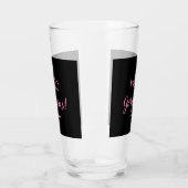 Niedliches Rosa und Schwarz Hallo wunderschönes Zi Glas (Links)