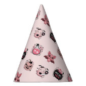 Niedliches Rosa und Schwarzes GeisterHalloween Partyhütchen (Rechts)