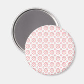 Niedliches Rosa und Weiße Girlande Muster Magnet (Vorderseite/Rückseite)