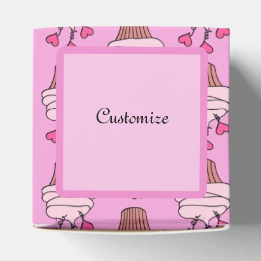 Niedliches Rosa und Weiße Kuchen Herz Geschenkschachtel (Oben)