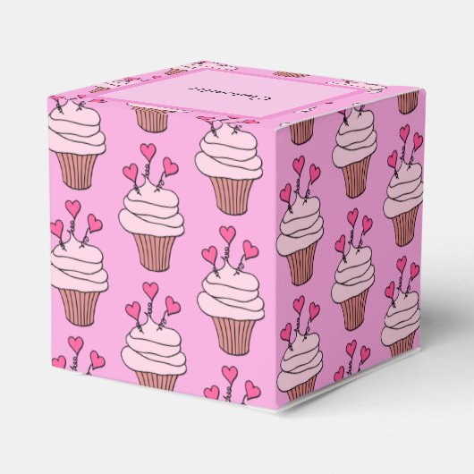 Niedliches Rosa und Weiße Kuchen Herz Geschenkschachtel (Rückseite)