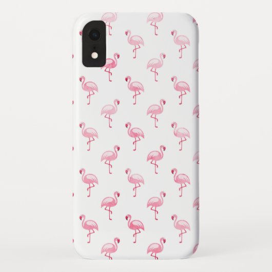 Niedliches rosa und weißes Flamingo-Muster Case-Mate iPhone Hülle (Rückseite)