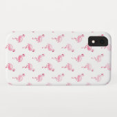 Niedliches rosa und weißes Flamingo-Muster Case-Mate iPhone Hülle (Rückseite (Horizontal))