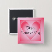 niedliches rosa und weißes Herz Button (Vorne & Hinten)