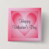 niedliches rosa und weißes Herz Button (Vorderseite)