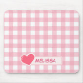 Niedliches rosa und weißes Karton Mousepad (Vorne)