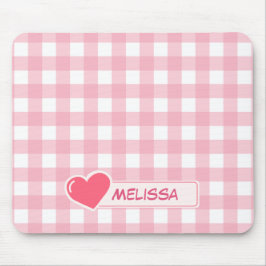 Niedliches rosa und weißes Karton Mousepad