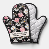 Niedliches rosa, weißes Muster Hinzufügen eines be Ofenhandschuh (Vorderseite/Rückseite)