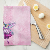 Niedliches rosa Zuckerpflaumen-Fee-Küchen-Tuch Handtuch (Viertel Falte)