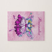 Niedliches rosa Zuckerpflaumen-Fee-Puzzlespiel Puzzle (Horizontal)