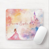 Niedliches rosafarbenes Schloss Mousepad (Mit Mouse)