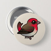 Niedliches Rosefinch Button (Vorne & Hinten)