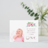 Niedliches Rosengolf-Foto Einladungspostkarte (Stehend Vorderseite)