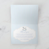 Niedliches Rosenpferd Vintage Babydusche Dankeskarte (Innenseite)