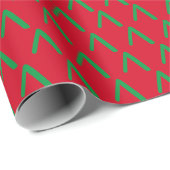 Niedliches Rot-Grün-Kiefernmuster Geschenkpapier (Rolleneckpunkt)