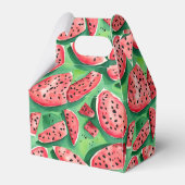 Niedliches Rot-Grün-Wassermelone-Muster Geschenkschachtel (Rückseite)