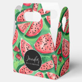 Niedliches Rot-Grün-Wassermelone-Muster Geschenkschachtel (Geöffnet)