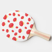 Niedliches Rot-Spott-Toadstool-Pilzmuster Tischtennis Schläger (Seitenansicht)