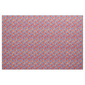 Niedliches Rot und Gelb auf Utopian Blue Stoff (Yard (91,4 cm))
