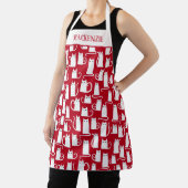 Niedliches Rot und Weiß Personalisiert Schürze (InSitu)