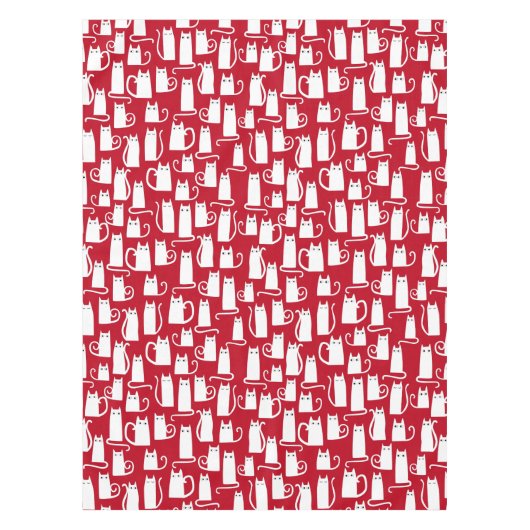 Niedliches Rot und Weiß Tischdecke (Vorderseite)