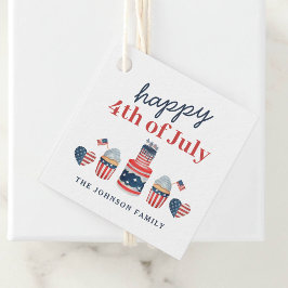 Niedliches Rot-Weiß und Blau 4. Juli Party Geschenkanhänger