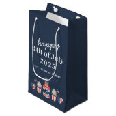 Niedliches Rot-Weiß und Blau 4. Juli Party Kleine Geschenktüte (Vorderseite Schrägansicht)