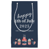 Niedliches Rot-Weiß und Blau 4. Juli Party Kleine Geschenktüte (Vorderseite)