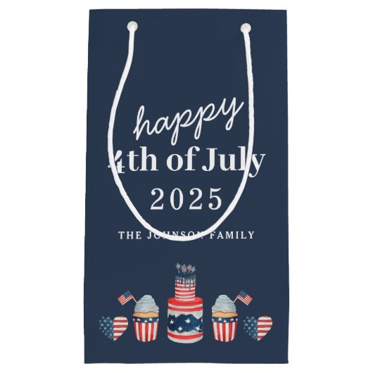 Niedliches Rot-Weiß und Blau 4. Juli Party Kleine Geschenktüte (Vorderseite)