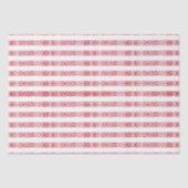 Niedliches rot-weißes Spitzenmuster Weihnachten Seidenpapier (Vorderseite)