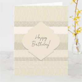 Niedliches rotes, beiges geometrisches Muster Karte