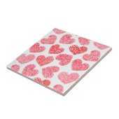 Niedliches rotes doodled Herz - Valentinstag Muste Fliese (Seite)
