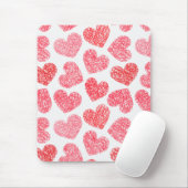 Niedliches rotes doodled Herz - Valentinstag Muste Mousepad (Mit Mouse)