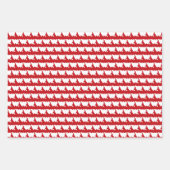 Niedliches, rotes, doppelzentriges Muster Geschenkpapier Set (Vorderseite 2)