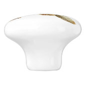 Niedliches Rotes Eichhörnchen auf dem Zweig Keramikknauf (Seitenansicht)