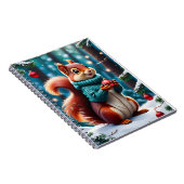 Niedliches Rotes Eichhörnchen in den Weihnachtsbal Notizblock (Rechte Seite)