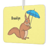 Niedliches Rotes Eichhörnchen mit Cartoon Autolufterfrischer (Links)