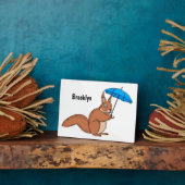 Niedliches Rotes Eichhörnchen mit Cartoon Fotoplatte (Seite)