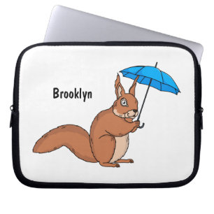 Niedliches Rotes Eichhörnchen mit Cartoon Laptopschutzhülle