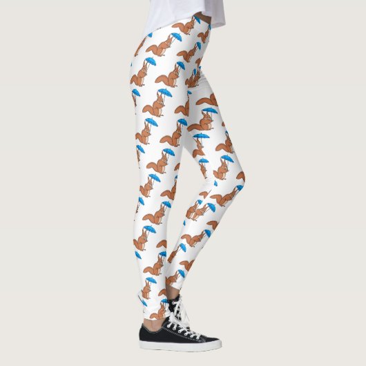 Niedliches Rotes Eichhörnchen mit Cartoon Leggings (Rechts)