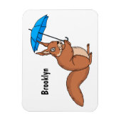 Niedliches Rotes Eichhörnchen mit Cartoon Magnet (Vertikal)