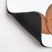 Niedliches Rotes Eichhörnchen mit Cartoon Mousepad (Ecke)