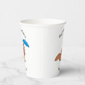 Niedliches Rotes Eichhörnchen mit Cartoon Pappbecher (Rechts)