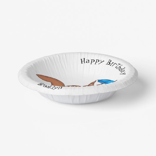 Niedliches Rotes Eichhörnchen mit Cartoon Pappteller (Gewinkelt)