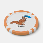 Niedliches Rotes Eichhörnchen mit Cartoon Pokerchips (Einzeln)