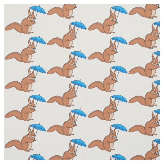 Niedliches Rotes Eichhörnchen mit Cartoon Stoff (Muster)