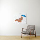 Niedliches Rotes Eichhörnchen mit Cartoon Wandteppich (Beispiel (Horizontal))