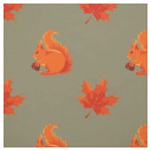 Niedliches rotes Eichhörnchen mit Kastanien-und Stoff (Muster)